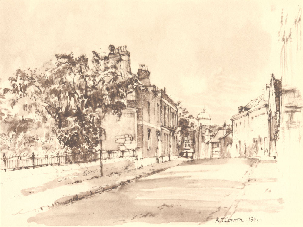 WINCHESTER. St. Thomas Street. Hampshire. By Raymond T Cowern 1949 old print